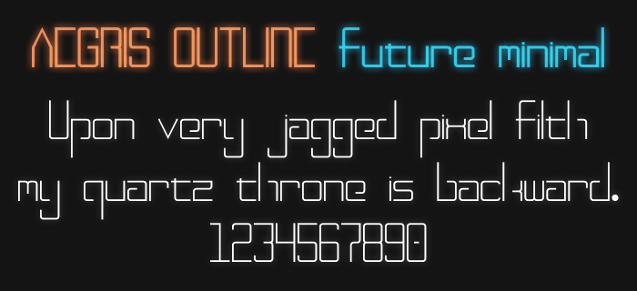 Aegris Outline字体 1