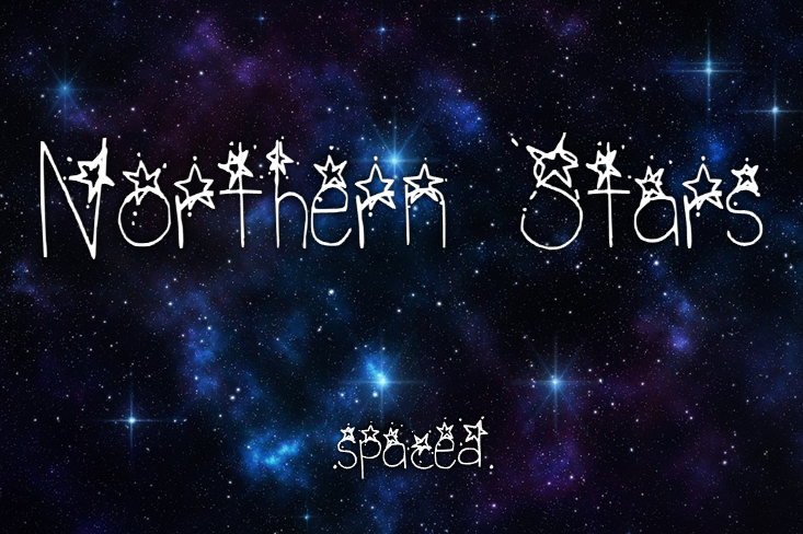 Northern Stars _ Spaced字体 2