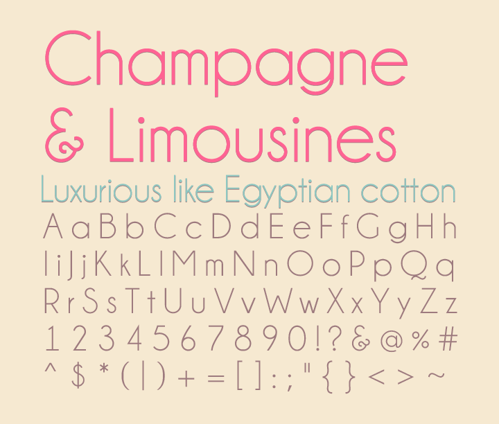 Champagne & Limousines字体 1