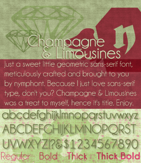 Champagne & Limousines字体 6