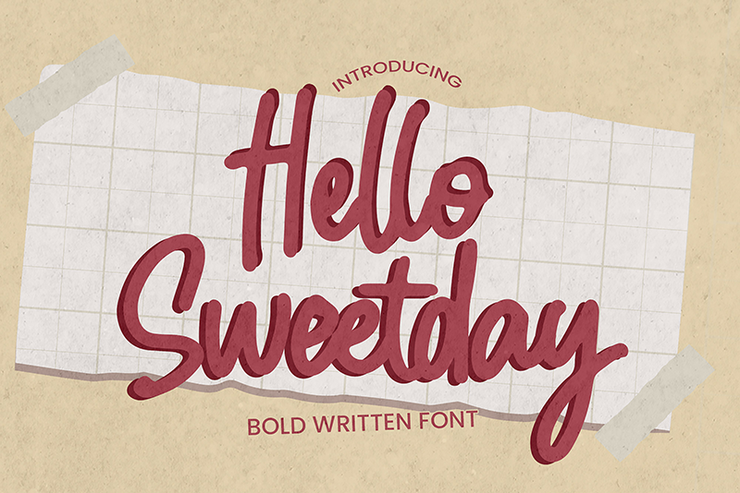 Hello Sweetday字体 1