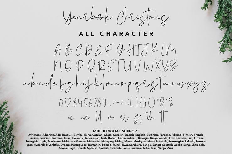 Yearbook Christmas字体 2