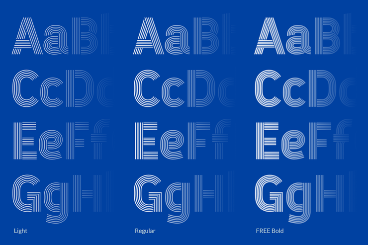 Ridge 5 Bold multi-line字体 8