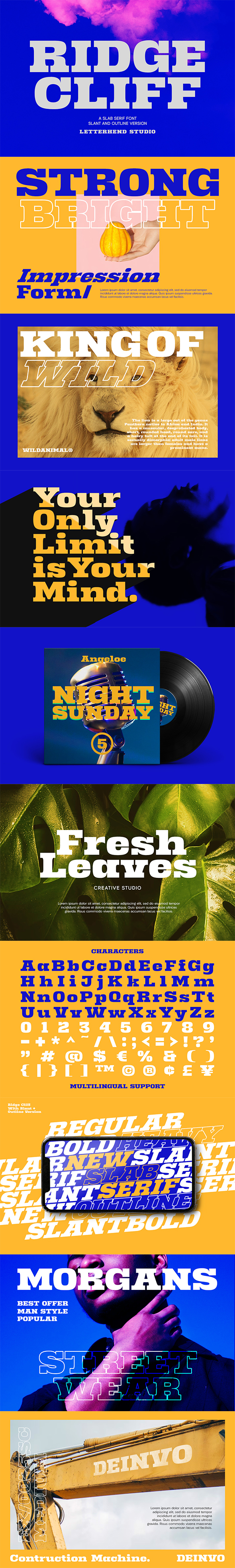 Ridge Cliff Outline字体 2