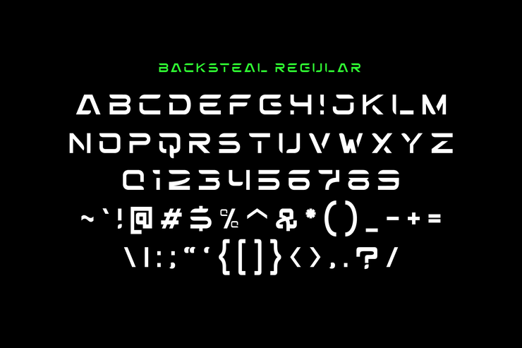 Backsteal字体 5