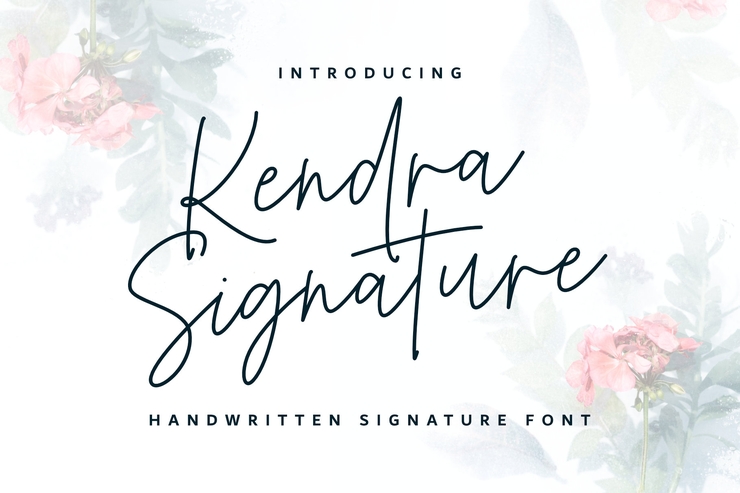 Kendra Signature字体 9