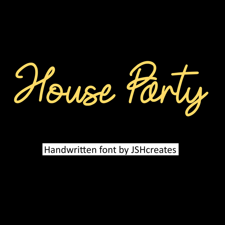 House Party字体 1