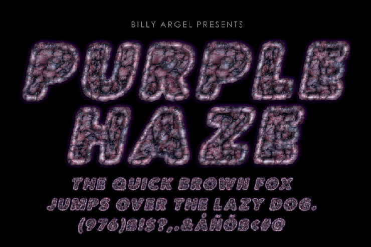 PURPLEHAZE Black字体 3