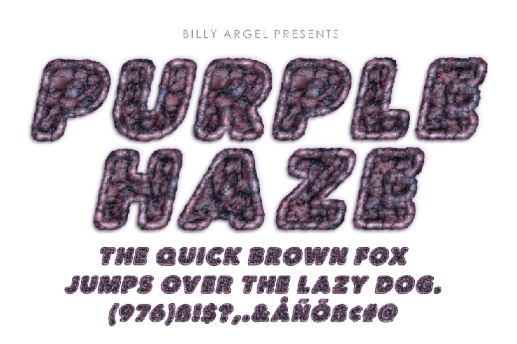 PURPLEHAZE Black字体 5