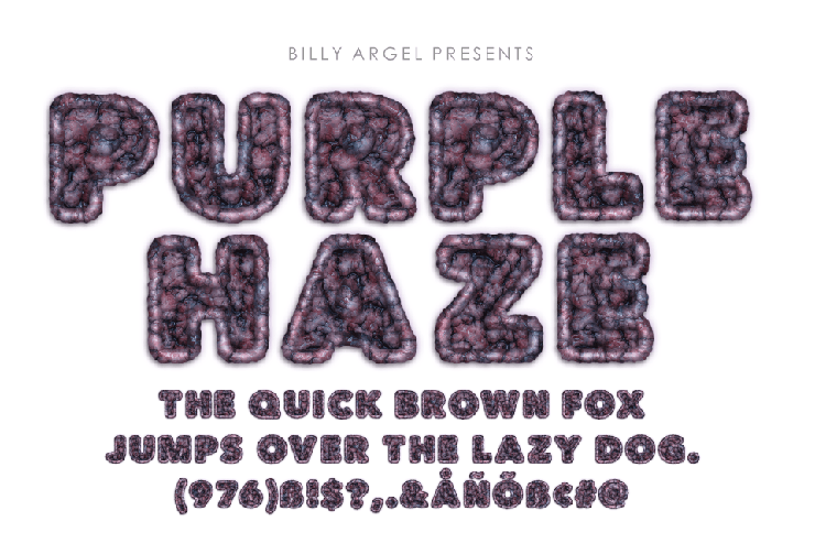 PURPLEHAZE Black字体 8