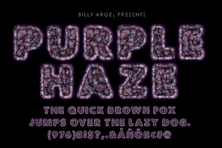 PURPLEHAZE Black字体 9