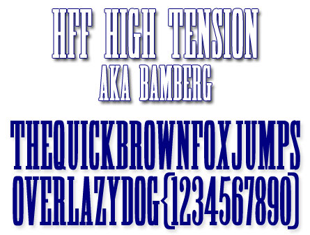 HFF High Tension字体 1