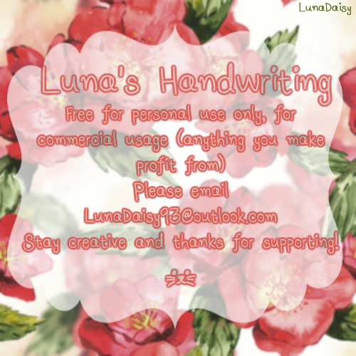 Luna's Handwriting 字体 2