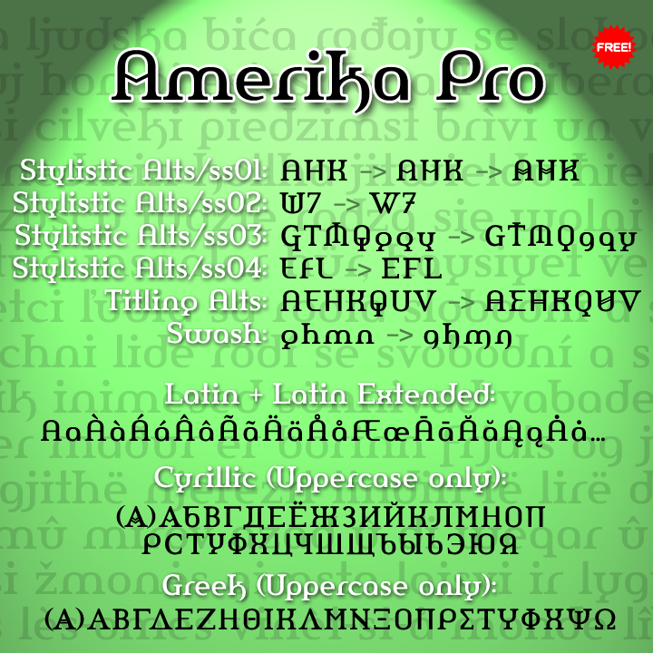 Amerika Pro字体 1