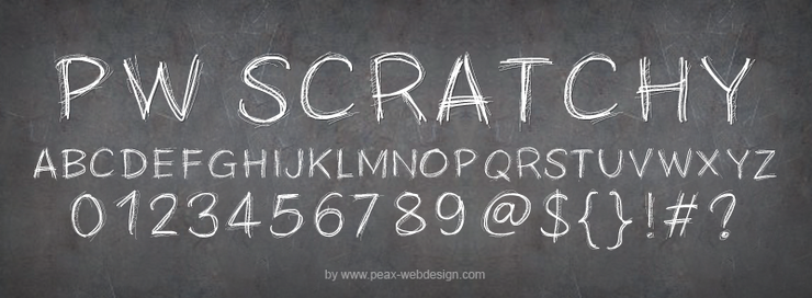 PWScratchy字体 1