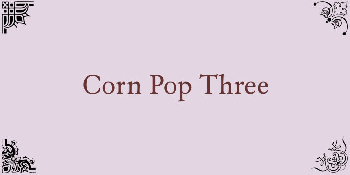 CornPop Three字体 1