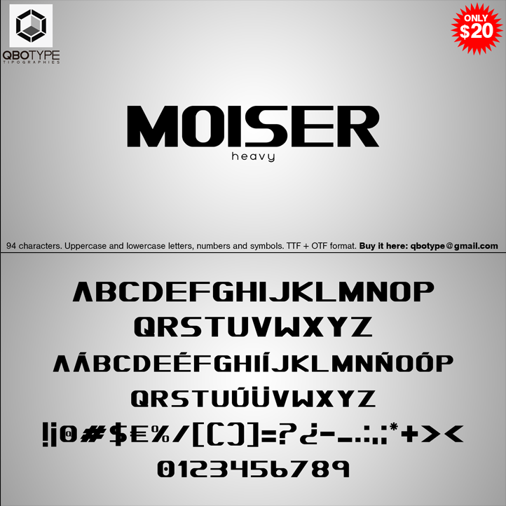Moiser heavy字体 1