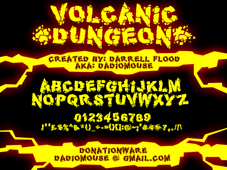 Volcanic Dungeon字体 1