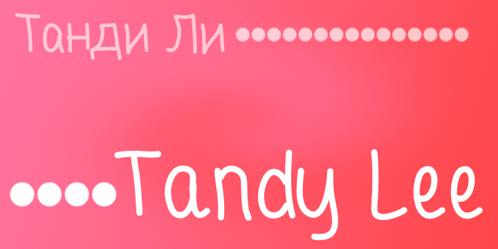 Tandy Lee字体 1