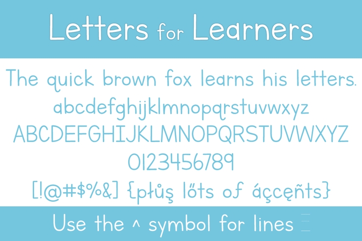 Letters for Learners字体 1