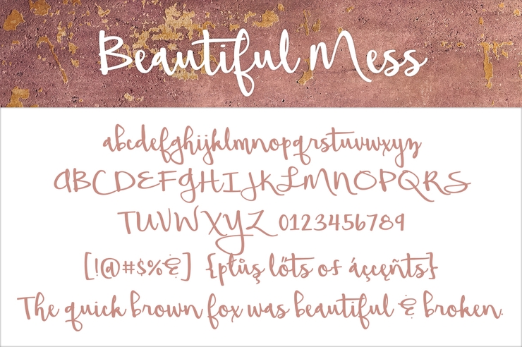Beautiful Mess字体 2