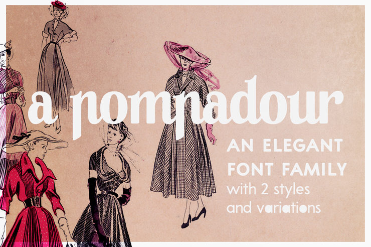 A Pompadour Sample字体 1