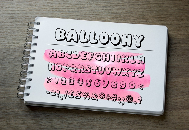 Balloony字体 3