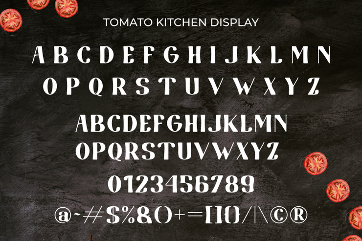 Tomato Kitchen Display字体 8