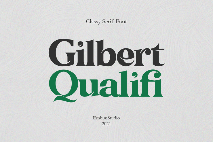 Gilbert Qualifi字体 7