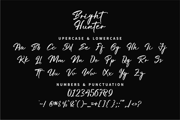 Bright Hunter字体 3