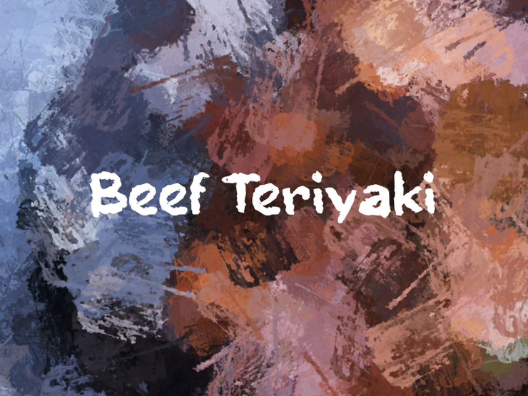 b Beef Teriyaki字体 1