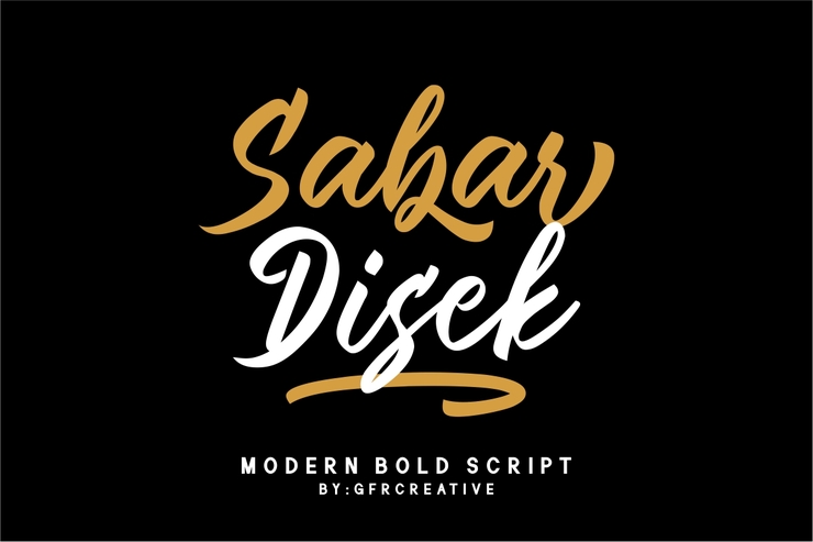 Sabar Disek字体 3