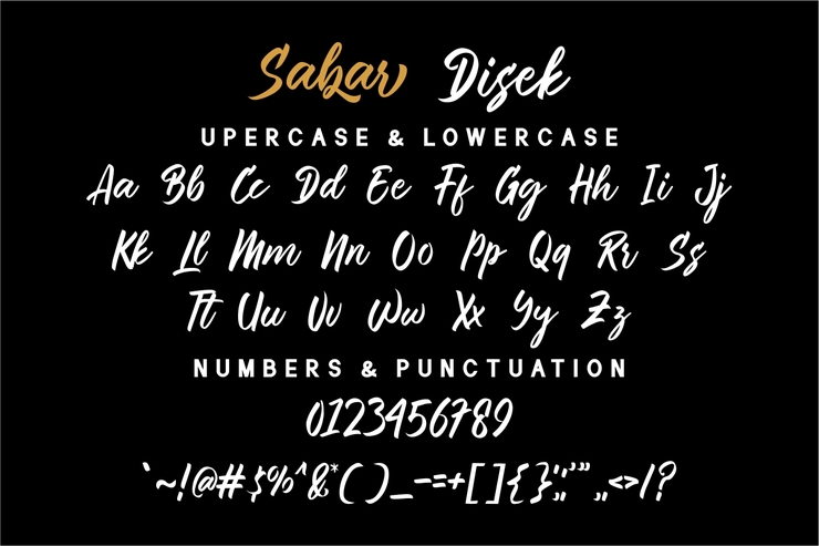 Sabar Disek字体 6