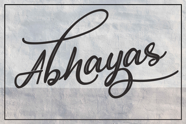 Abhayas light字体 1