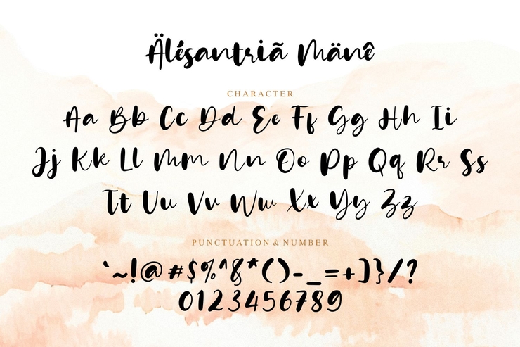 Alesantria Mane字体 9
