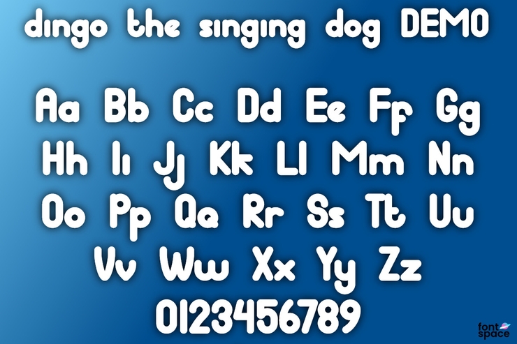 dingo the singing dog字体 1