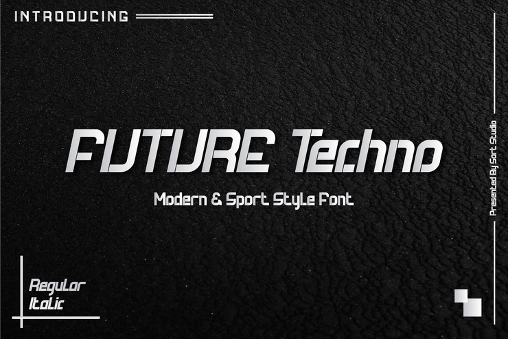 Future Techno Italic字体 4