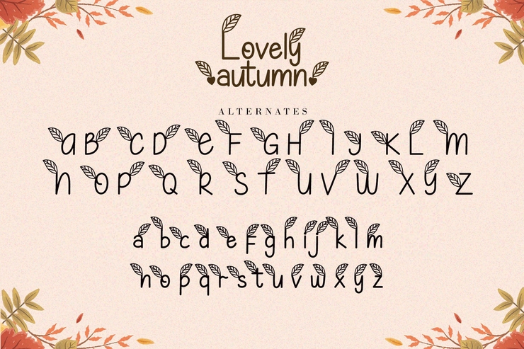 Lovelly Autumn字体 1