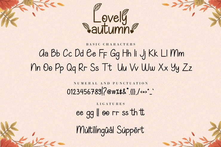 Lovelly Autumn字体 4