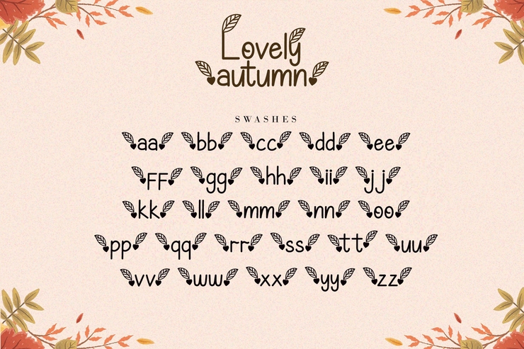 Lovelly Autumn字体 7