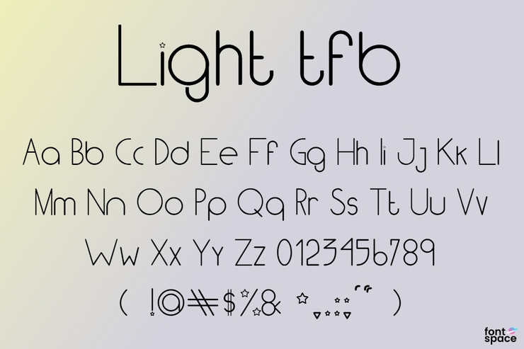 Light TFB字体 1