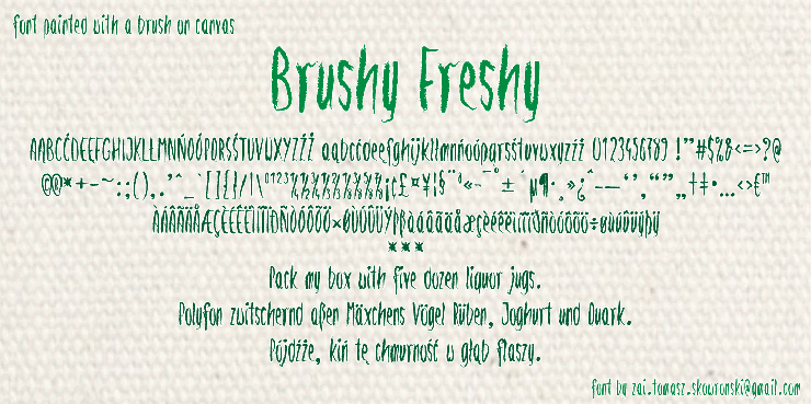 Brushy Freshy字体 1