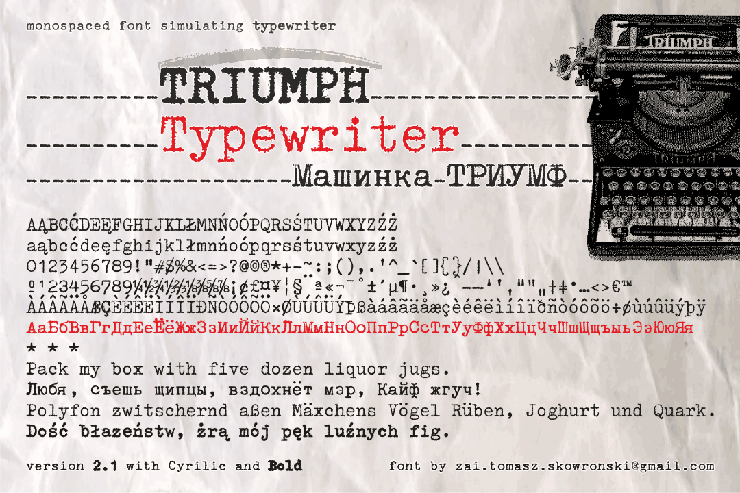 Triumph Typewriter字体 2