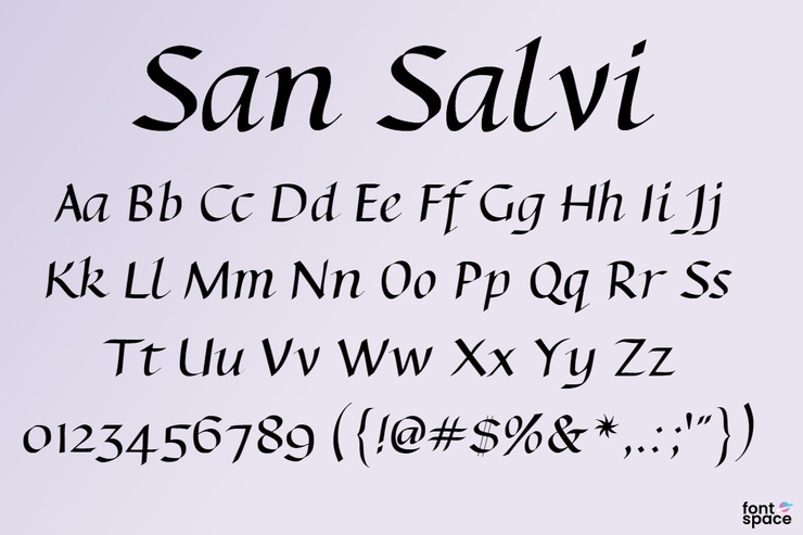 San Salvi字体 1