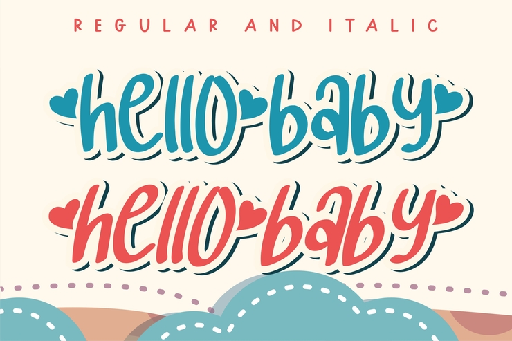 hello baby字体 7