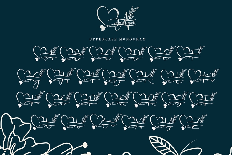 Amillina Monogram字体 1