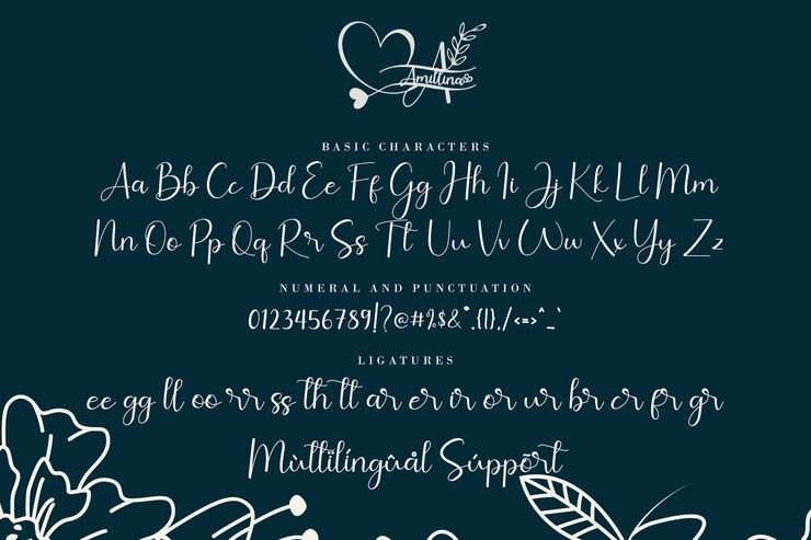 Amillina Monogram字体 2
