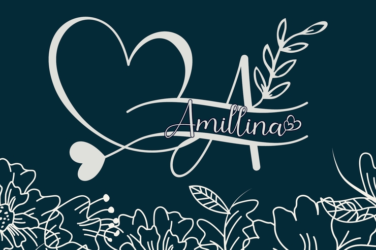 Amillina Monogram字体 3
