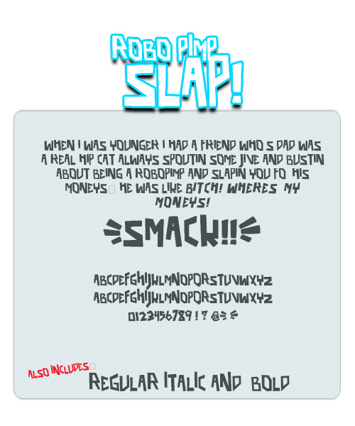 robo pimp slap字体 1
