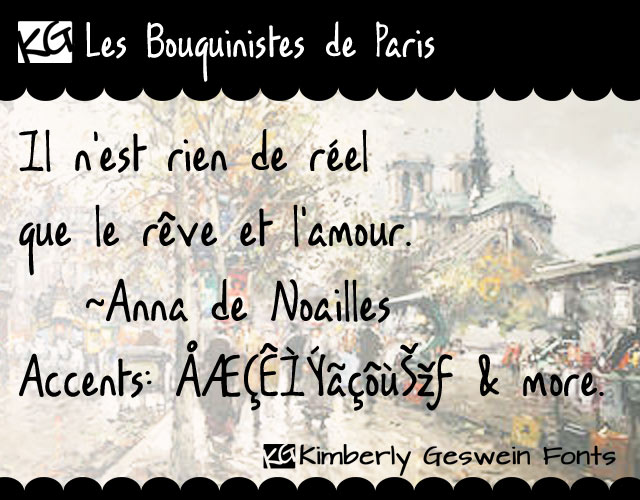 KG Les Bouquinistes de Paris字体 1